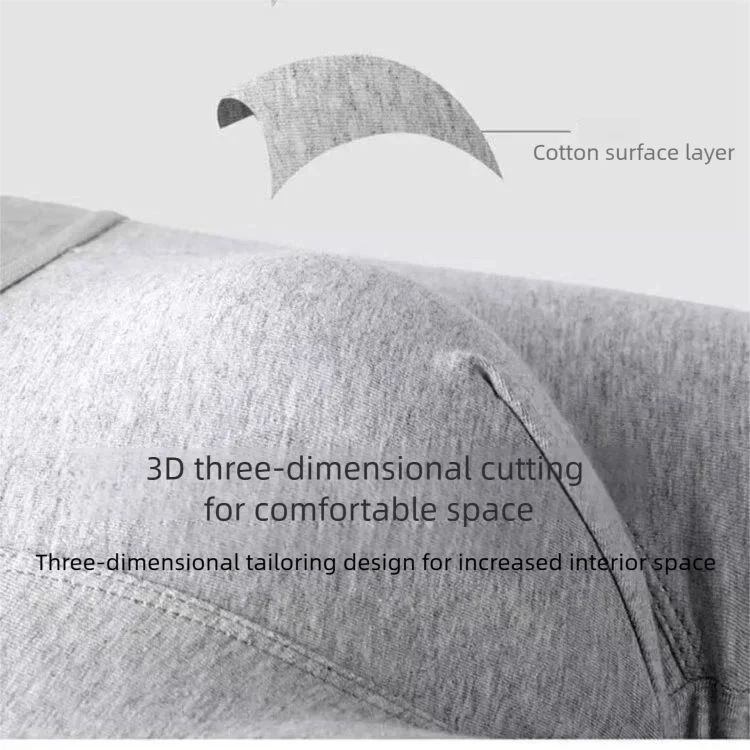 Men's solid color cotton underwear breathable antibacterial men's boxer underwear mid waist men's sports comfortable flat shorts