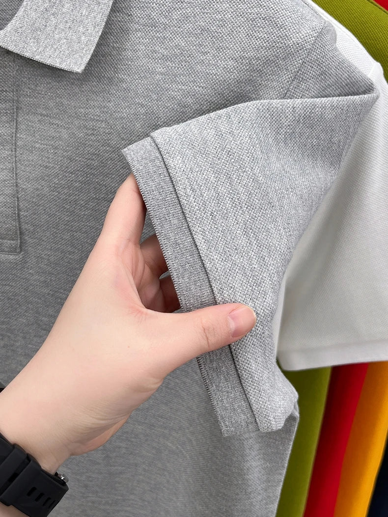 Premium Luxury Brand Men's Polo Shirt Lapel Horse Embroid Short Sleeve 100Cotton T-Shirt Business Office Golf Summer Men's Wear