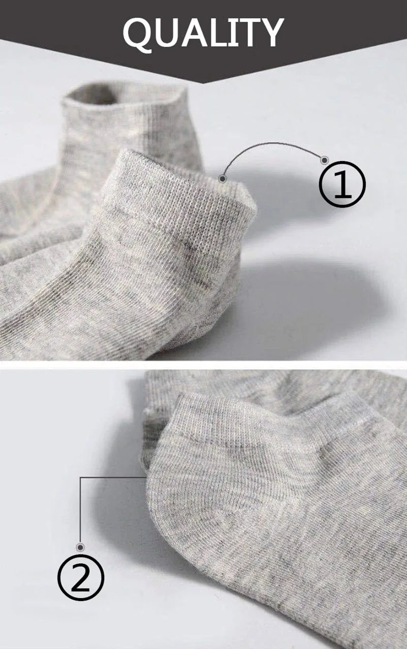 10pcs=5 Pairs Low Cut Mens Socks Solid Color Black White Grey Breathable Cotton Sports Socks Female Male Short Ankle Socks Women