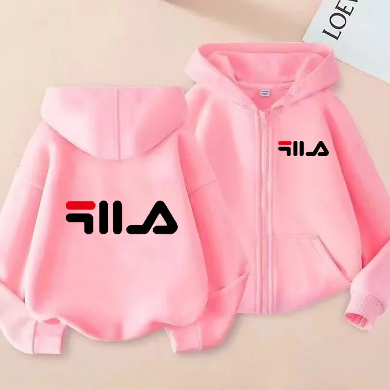 Children's Cardigan Hoodie Zipper Style Sweatshirt Boys Girls3-12Yrs Brand Sports Top Casual Fashion Charming Loose Coat Clothes