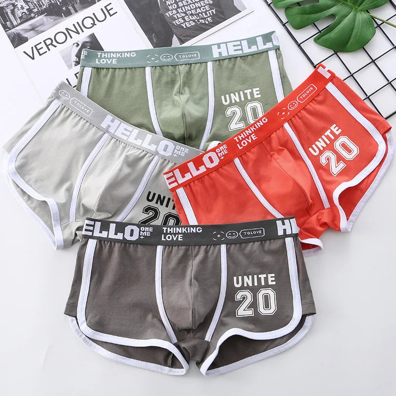 1/3/4 PCS Men's Underwear Boxer Shorts Sexy Panties Cotton Boxers Sports Comfort Man Underpants Shorts Homme U Convex Lingerie