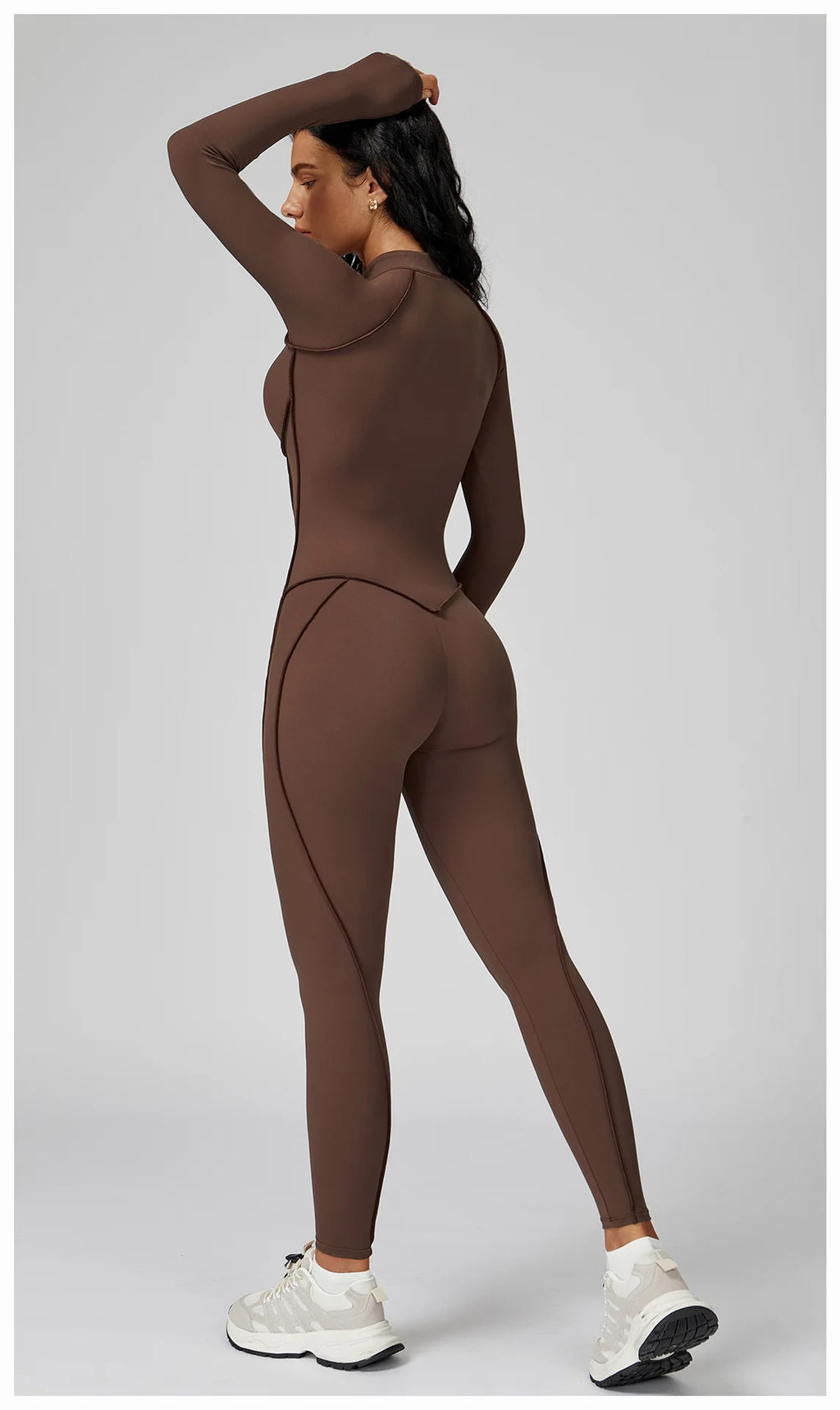 Yoga Bodysuit Long Sleeved Women's Tracksuits Gym Zipper Jumpsuits Sports Workout High-intensity Fitness One-piece Tights Suit