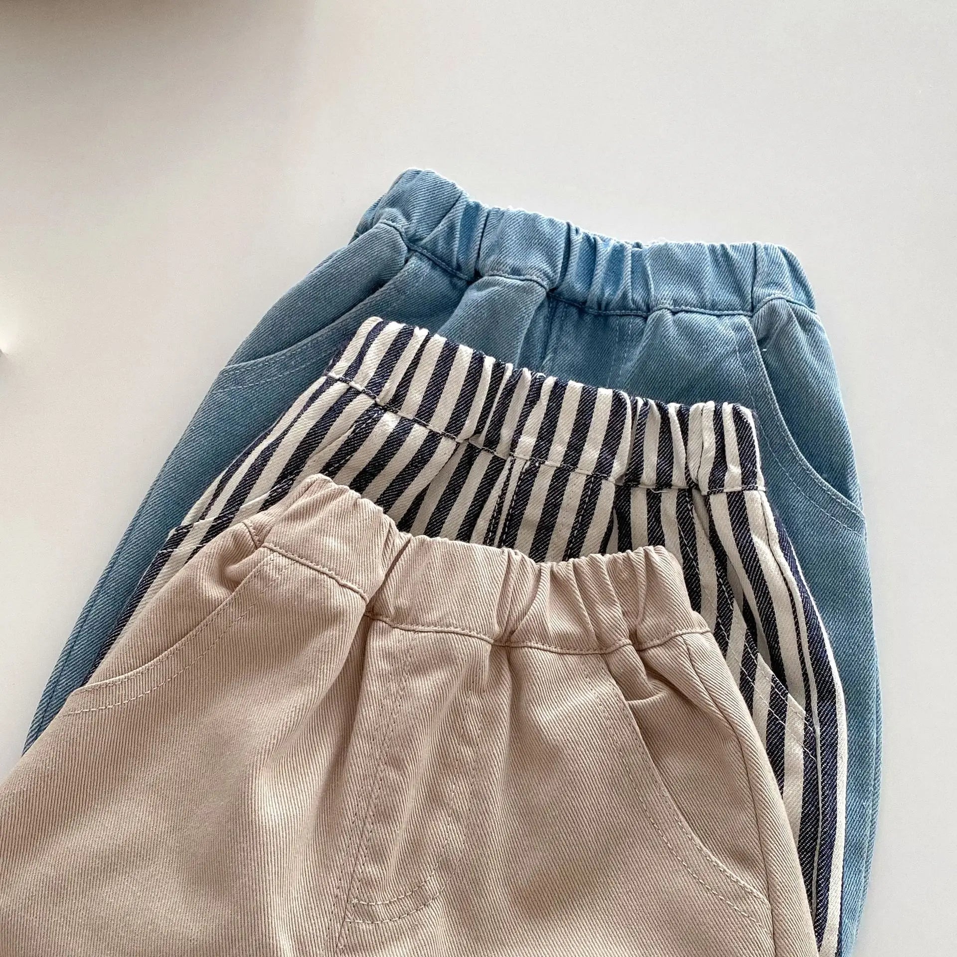 0-5Y Kids Boys Cotton Denim Pants Summer 2026 Baby Jeans New Stylish Korean Style Children's Casual Soft Trousers Clothing Boys