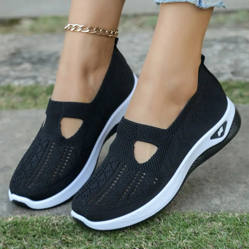 New Women's Sneakers Breathable Mesh Casual Shoes for Women Comfortable Soft Sole Walking Shoes Fashion Shallow Mouth Flat Shoes
