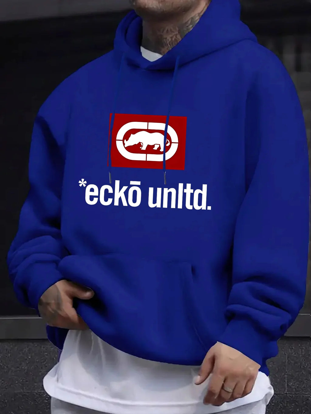 Men's Hoodie with Graphic "Ecko Unlimited" - Casual Sweater  Long Sleeves  Regular Fit Autumn/Winter Casual Hoodie