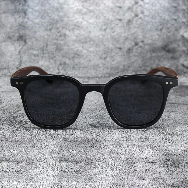 New Men Vintage Wooden Frame Sunglasses Classic Men's Sunglasses Polarized UV Protection Driving Eyewear Outdoor Shades Goggles