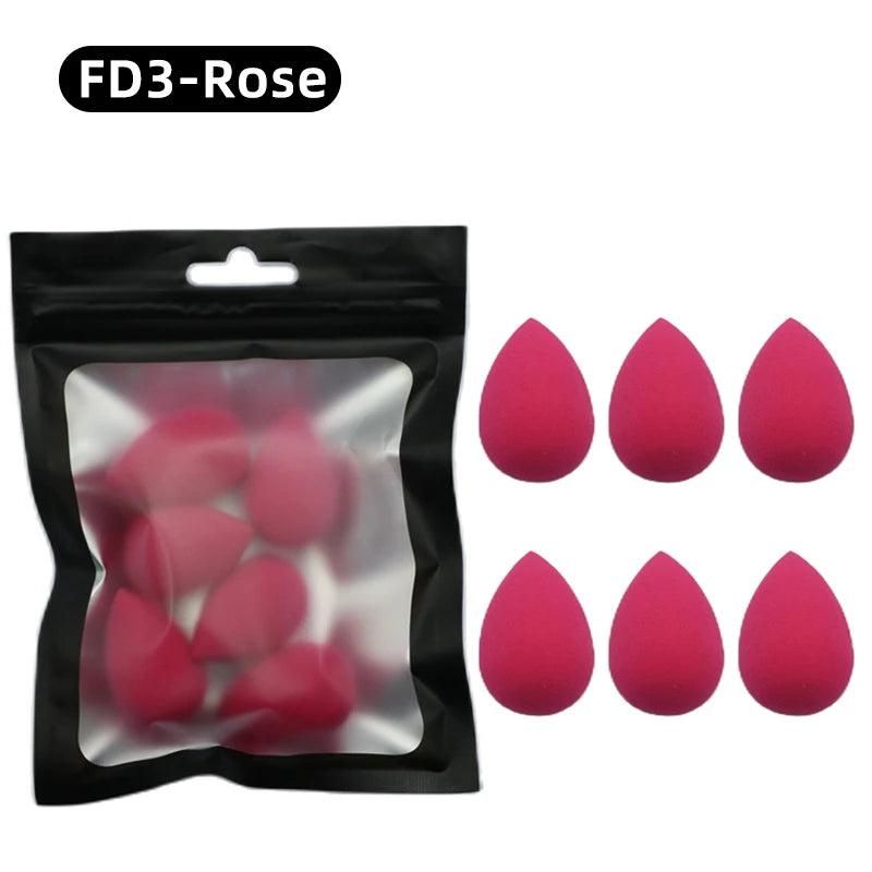 OGEYERO6pcs Mini Makeup Sponge Puff Beauty Egg Sponge for Makeup Concealer Foundation Face Cosmetic Puff Kit Make Up Blender Too