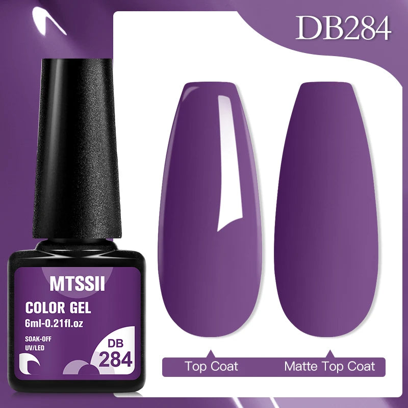 Mtssii 6ML Chocolate Color Gel Nail Polish Brown Semi Permanent UV Gel Autumn Winter Popular Soak Off Nail Art Gel Varnishes