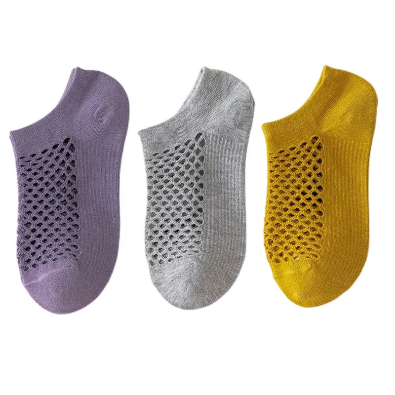 3pairs Women's Socks Breathable Fishnet Casual Ankle Sock Fashion Comfortable High Quality Summer Thin Ladies Calcetines Mujer