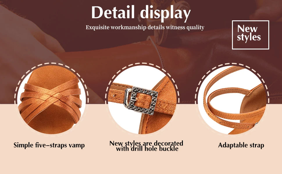 Hot Selling Women's Tango/Ballroom/Latin Dance Dancing Shoes Heeled Salsa Professional Dancing Shoes For  Girls Ladies 5cm/7cm