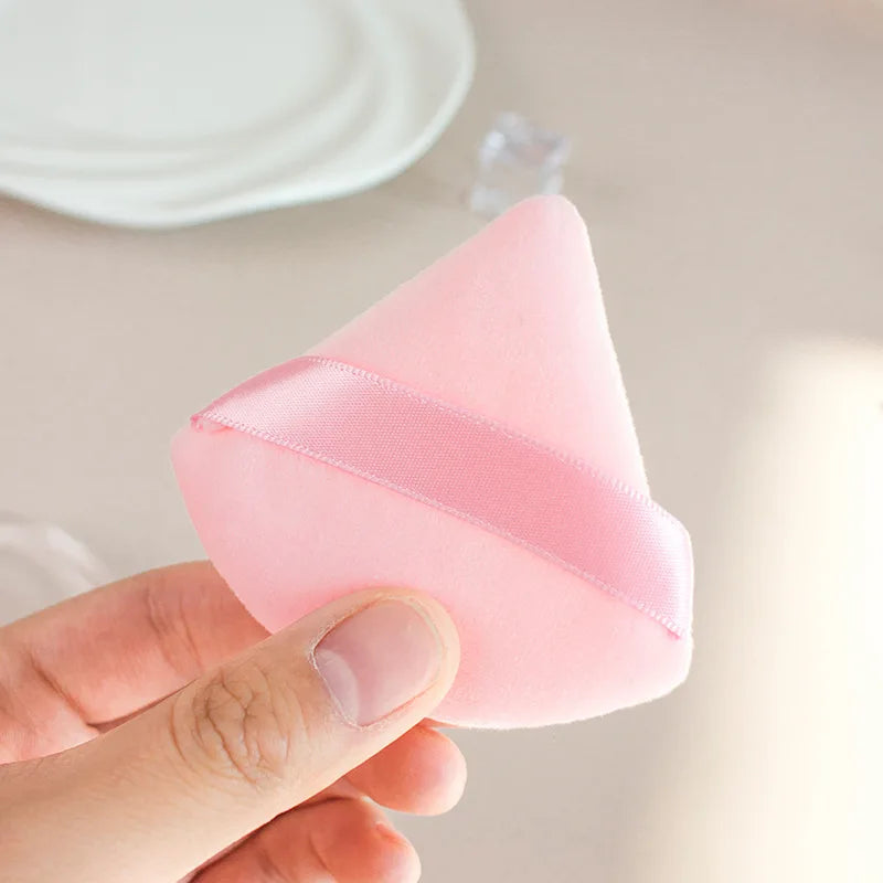 Triangle Powder Puff Soft Makeup Sponge for Face Make Up Eyes Contouring Shadow Cosmetic Washable Mini Velvet Foundation Puff