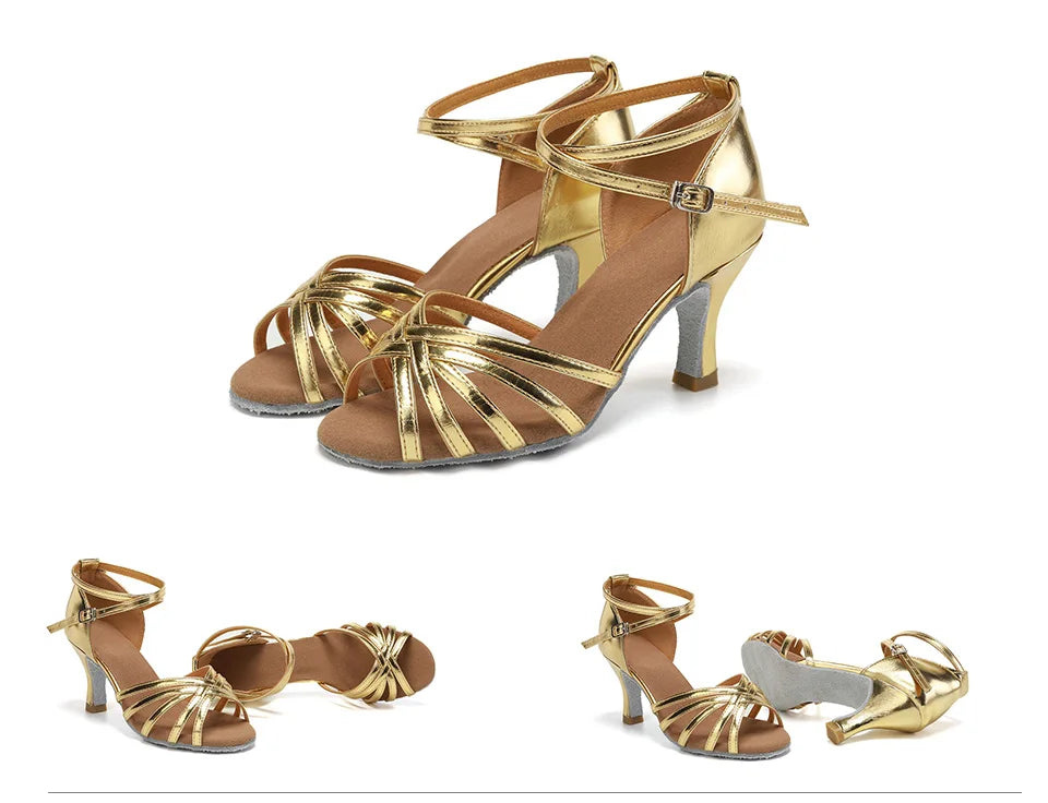 Hot Selling Women's Tango/Ballroom/Latin Dance Dancing Shoes Heeled Salsa Professional Dancing Shoes For  Girls Ladies 5cm/7cm