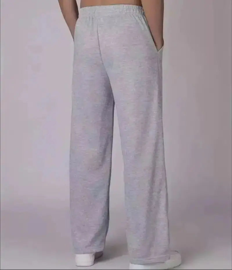 026 Men's plus Size Cotton Sweatpants Spring Autumn Solid Color Baggy Loose Elastic Waist Casual Trousers for Daily Wear Running