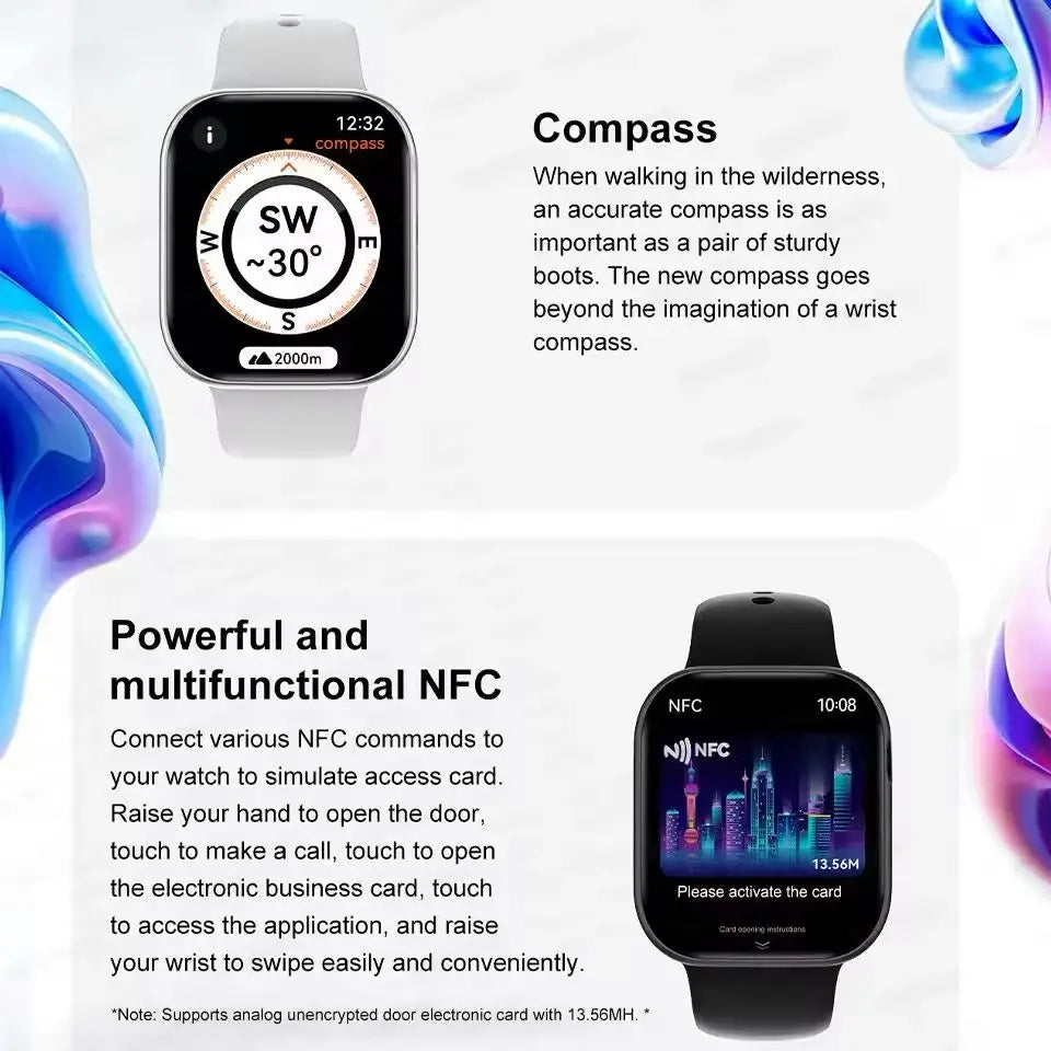New For Apple GPS Watch 10 Smart Watch Men HD AMOLED Memory Music 3D Surround Bluetooth Call Waterproof Smartwatch IW10 Woman
