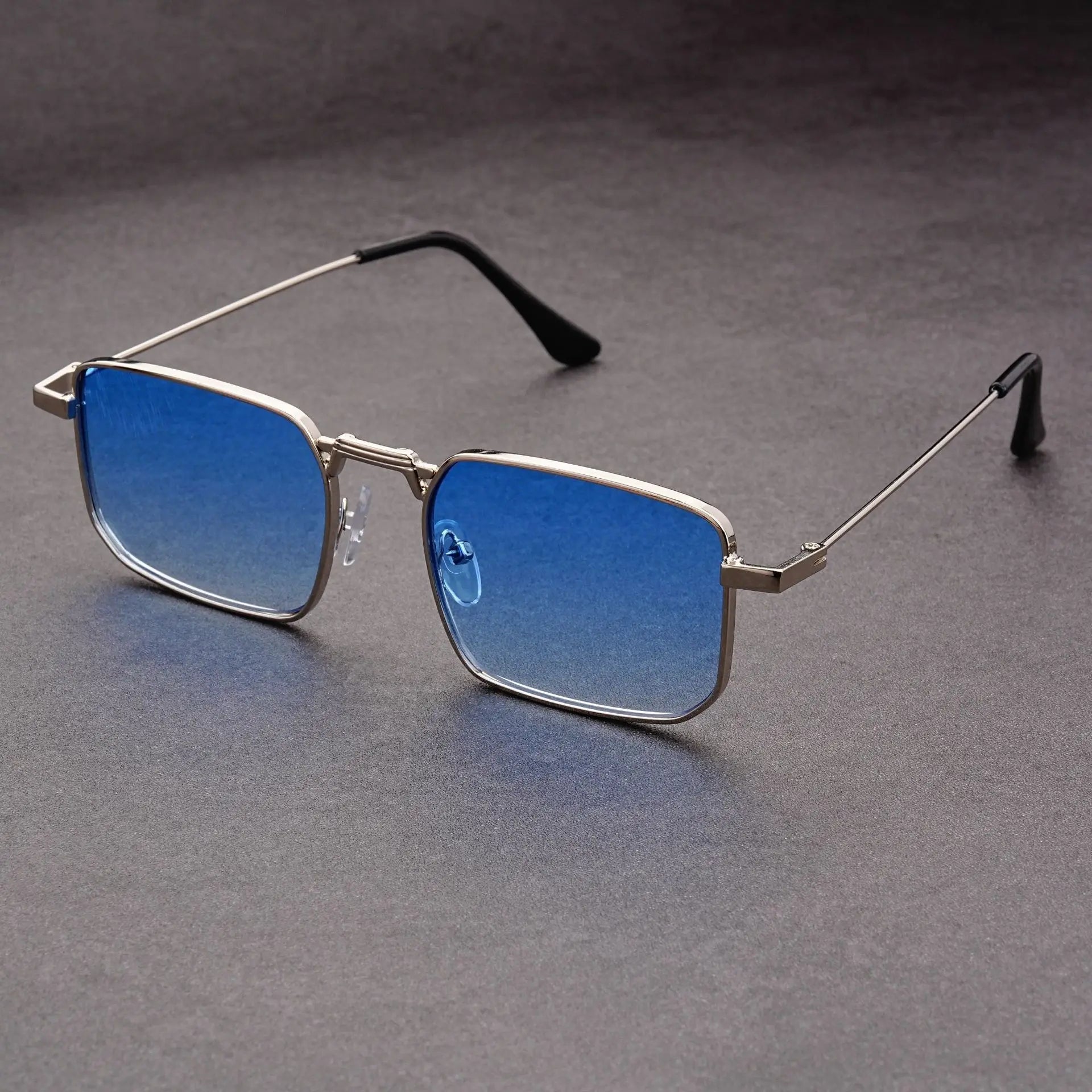 Fashion Rectangle Sunglasses Men Women Vintage Square Driving Sun Glasses Luxury Brand Metal Frame Eyewear Lentes De Sol Hombre
