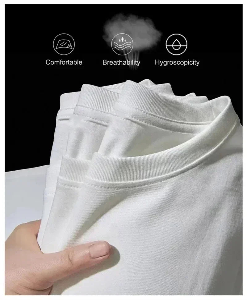 Men's trendy short-sleeved T-shirt with eye-catching letter prints and a slim fit highlights the figure. Casual yet fashionable