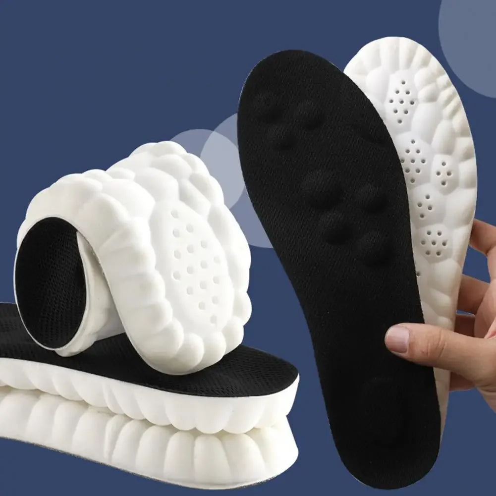 Memory Foam Insoles Cut to Fit Cloud Soles Breathable Inserts with Arch Support Shock-Absorbing Shoe Steppers for Sneakers