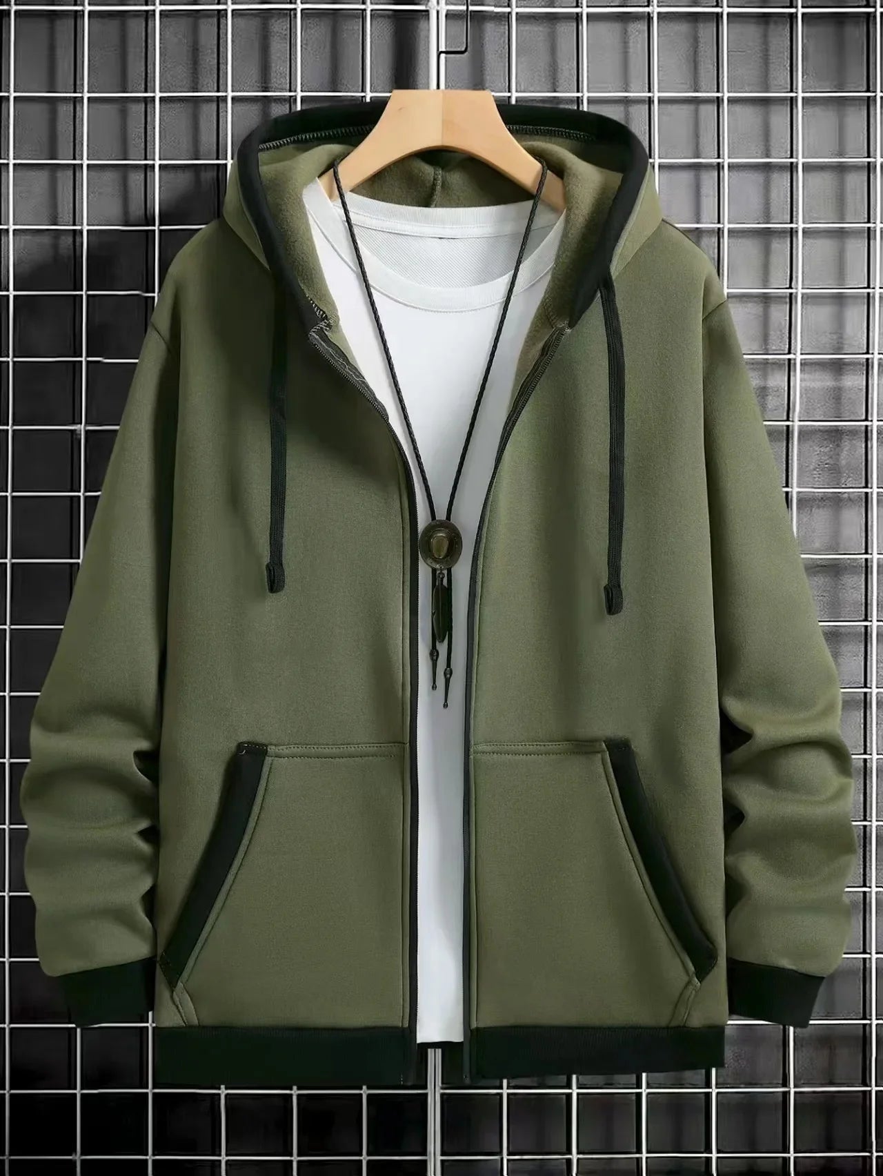 Thickened Men's Hooded Zipper Cardigan Casual Outerwear Fashionable Sweatshirt Autumn Winter New Arrival Cross-Border Style