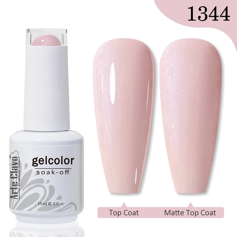 Arte Clavo 15ml Rose Red Pink Color Gel Nail Polish Autumn Winter Hot Sale Long Lasting Soak Off For Manicure Nail Art Gel