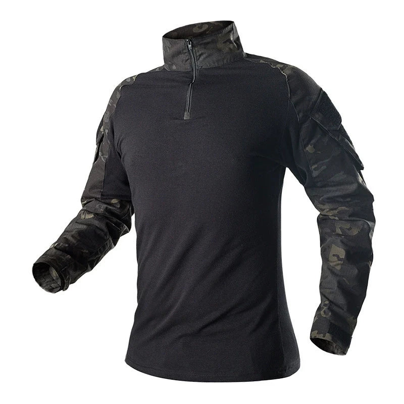 Warm for Autumn Outdoor Tactical Men Combat Military Army CP Camouflage Long Sleeve Hunting Climbing Shirt Cotton Sport Clothes