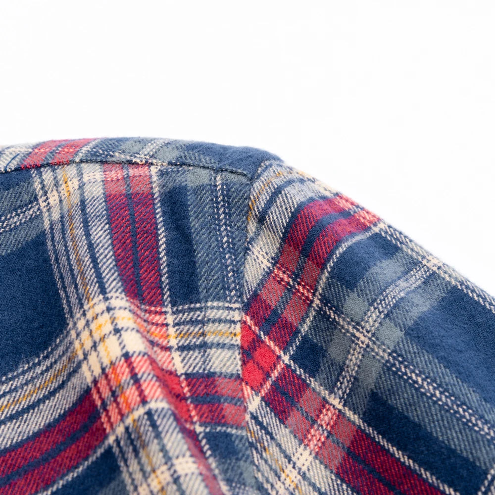 Men's Flannel Shirt Long Sleeve Plaid Button Down Shirts Regular Fit Casual Work Soft Cotton Tops Family Gathering with Pocket