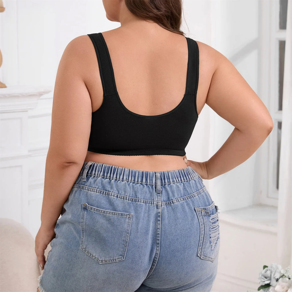 Wireless Bras For Women Plus Size Push Up Bralettes No Underwire Bra Front Closure Wirefree Bustier Tops Soft Comfort Underwear