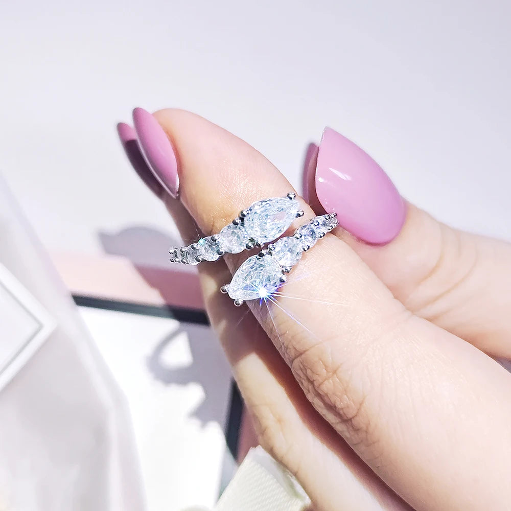 2024 New Arrival Unique Design Silver Color Adjustable Fashion Ring for Women Valentine's Day Gift Jewelry R8405