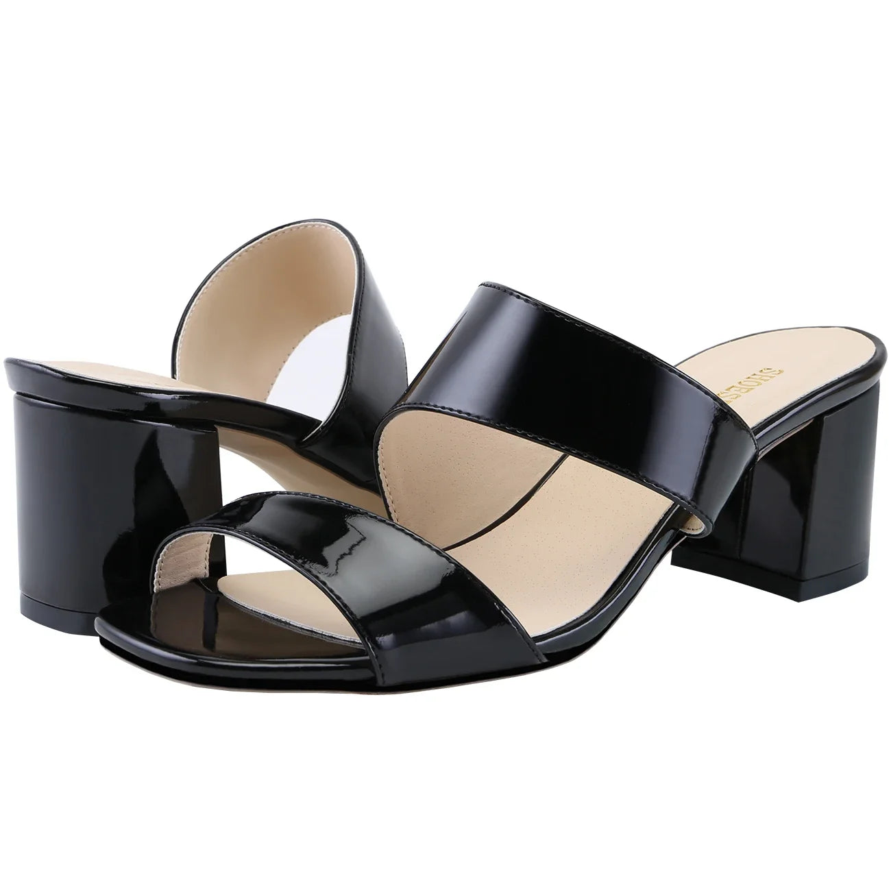 Women Low Chunky Sandals Fashion Sexy Comfort Open Toe 5cm Thick Heel Ship on High Heels Party Dress Girl Slipper Wedding Shoes