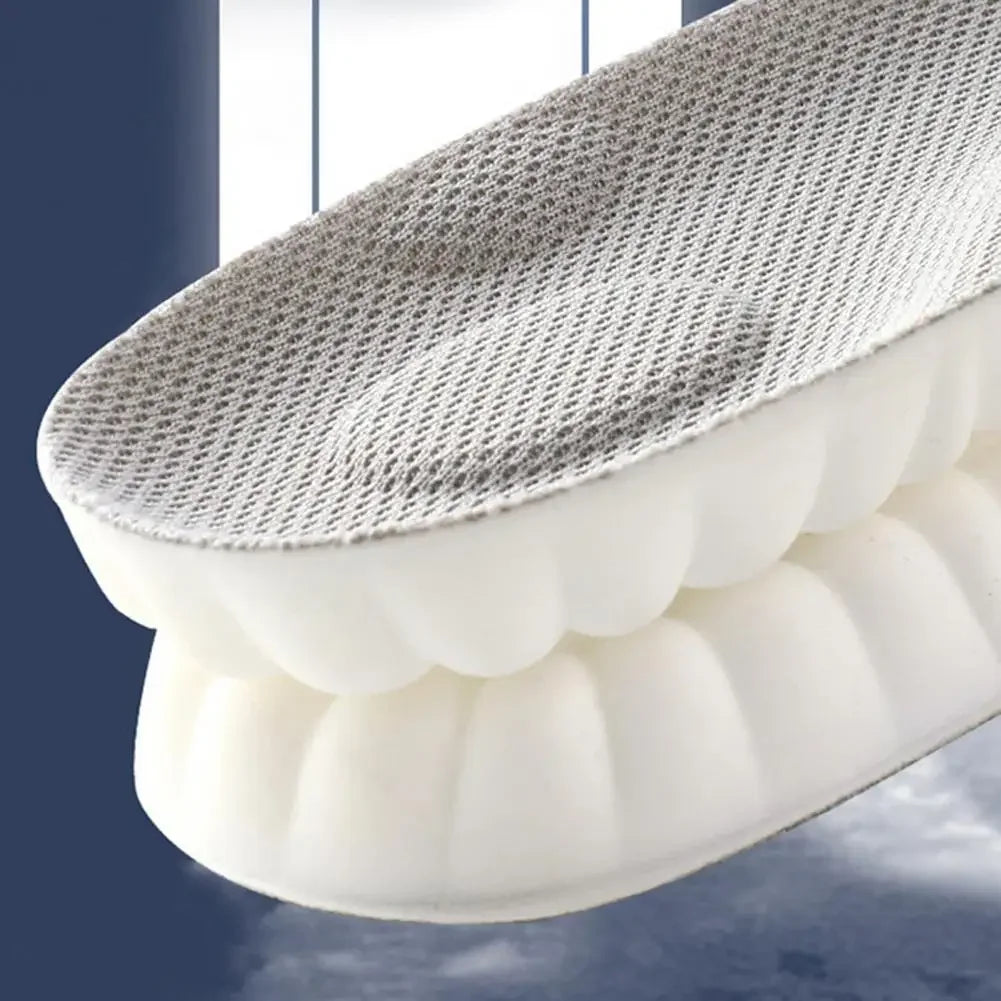 Memory Foam Insoles Cut to Fit Cloud Soles Breathable Inserts with Arch Support Shock-Absorbing Shoe Steppers for Sneakers