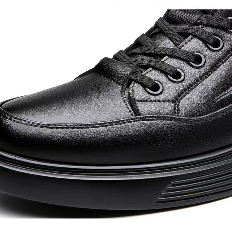 Men's Black Casual Sports Shoes 2025 High-quality Leather Shoes, Breathable Business Shoes, Soft Soled Loafers zapatos casuales