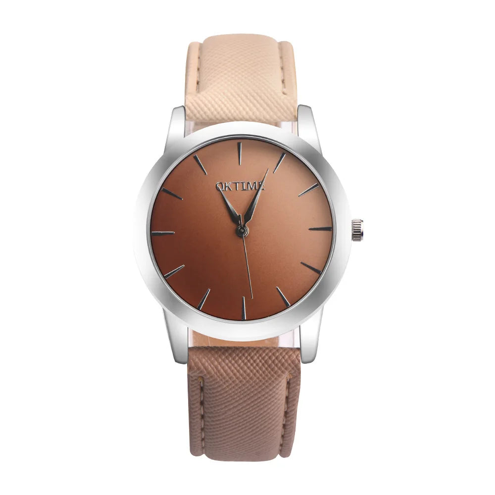 BK25 Fashionable Men watch color dual splicing Women watch waterproof simple quartz watch couple watch  gift watches for man