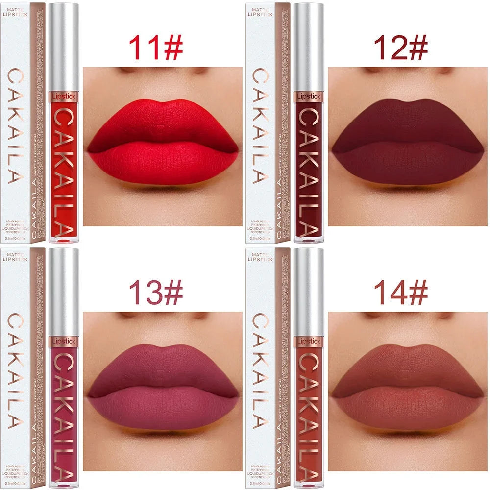 Matte Velvet Lip Glaze Long Lasting Silky Smooth Liquid Lipstick Not Easy To Fade Lip Gloss Makeup Sexy For Women Lip Tint