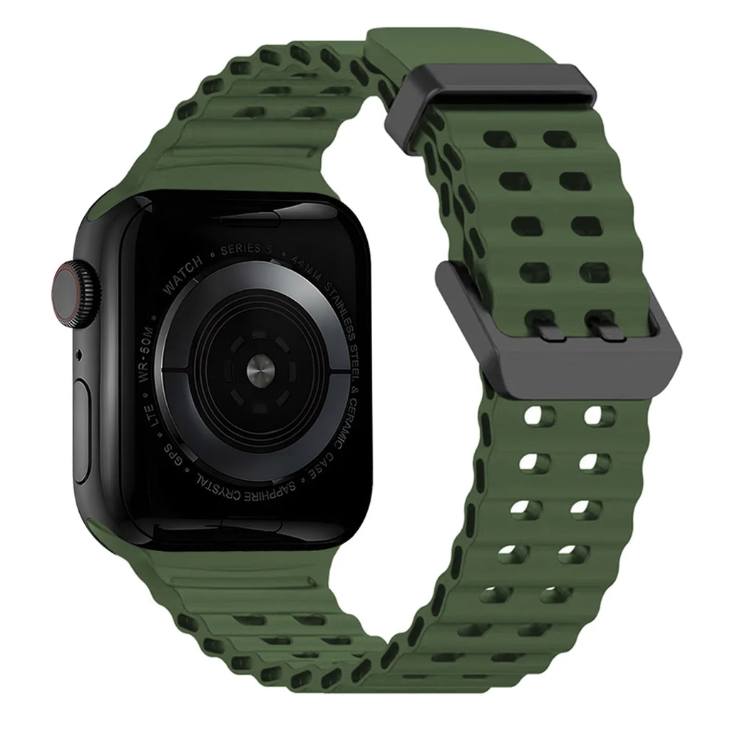 Silicone Strap for Apple Watch Ultra 3 49mm 46 45 44 42 38 41mm 40mm Sport Band for IWatch Series11 10 9 8 7 6 SE 5 4 3 2 Correa