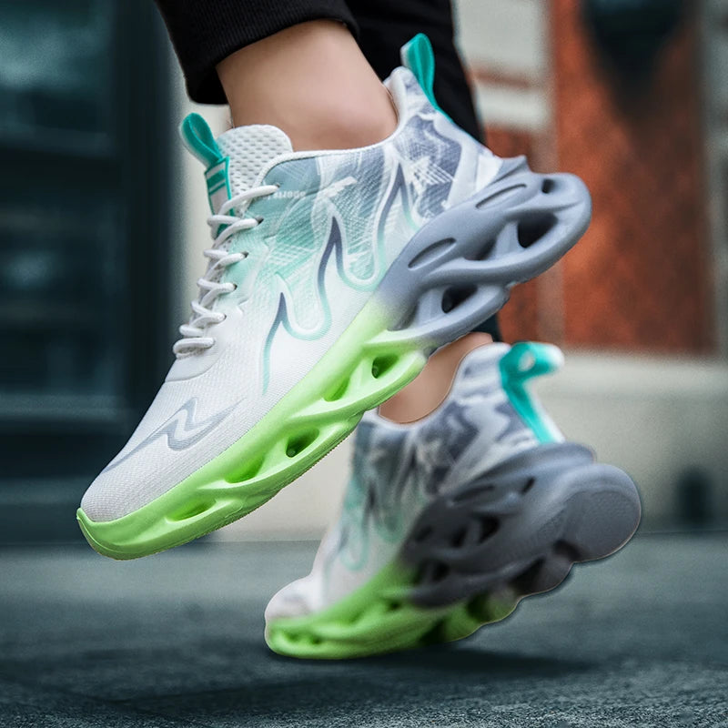 Running Shoes men Mesh Breathable Flat Cushioning Soft Comfortable Sneakers Outdoor Gym Trendy Casual Jogging Shoes for Men