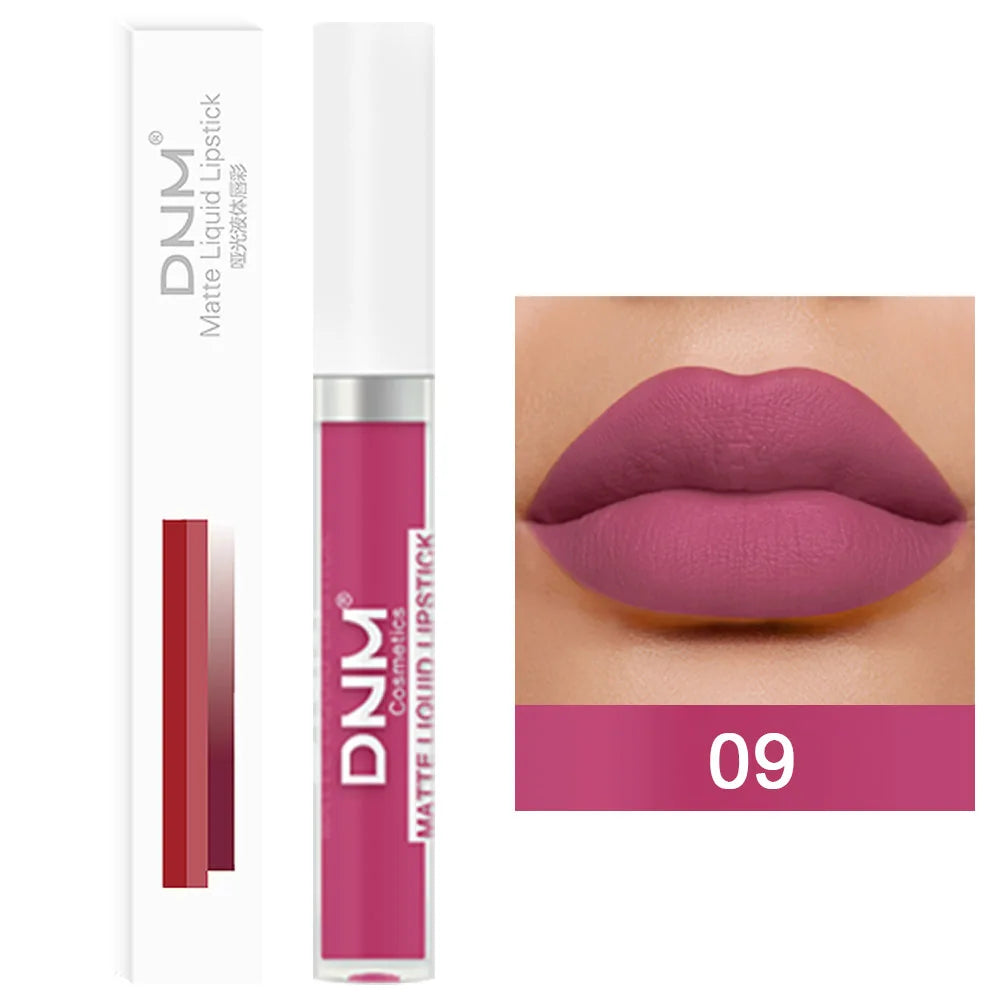 DNM 19 Colors Matte Lip Gloss Waterproof Long-lasting Non-fading Lip Glaze Multi-color Non-stick Cup Lipstick Lipgloss